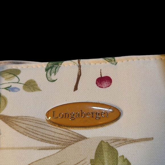 Longaberger Satchel Top Handle Mini Floral Canvas Mini - Picture 3 of 13